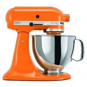 Kitchen Aid standing mixer and bowl.