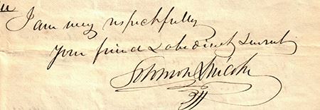 Letter signed by Solomon written to John Quincy Adams